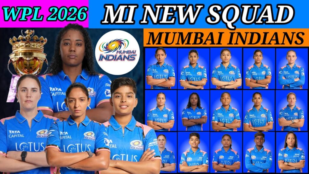 MI WPL 2026 Full Squad: Complete list of star players, all-rounders, and bowlers