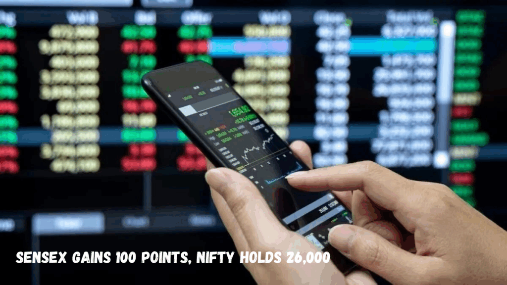 Graph showing key index movers with Sensex and Nifty performance on December 4, 2025