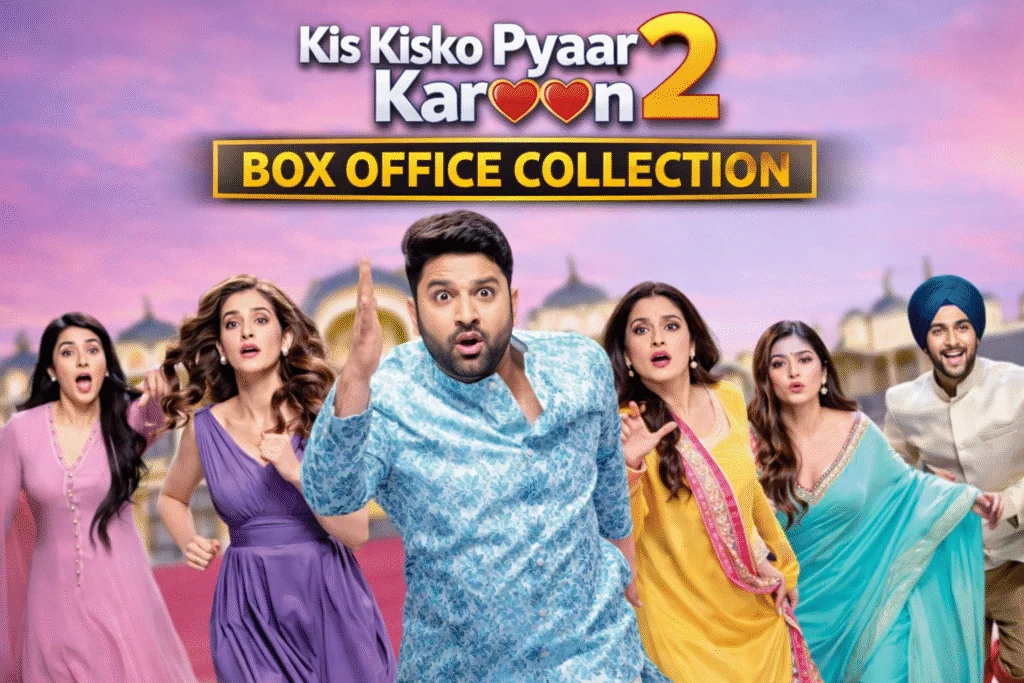 Kis Kisko Pyaar Karoon 2 Day 7: Box Office Hits Lowest amid Opening Week Performance, showing Kapil Sharma on screen