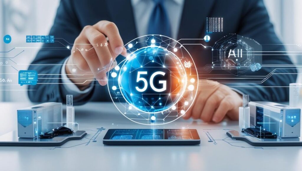 5G enables faster data processing and strengthens AI-driven business operations.