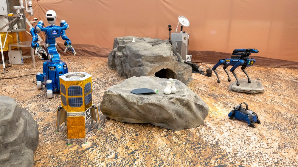 Robotic dog faces energy, terrain, temperature, and communication challenges.