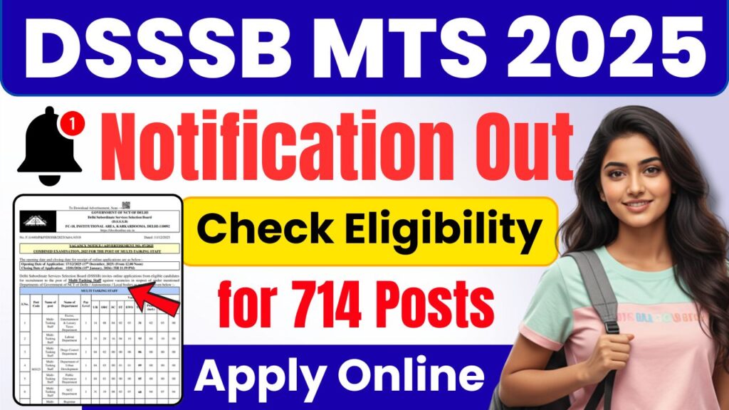 DSSSB MTS Recruitment 2026