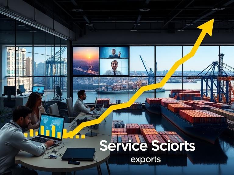 Strong IT and service exports are helping India withstand global uncertainties.