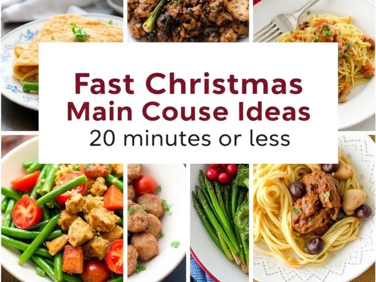 Tasty Christmas main courses ready in 20 minutes or less.