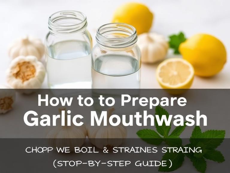 Simple ingredients like garlic, warm water, and mint make an easy, natural mouthwash.
