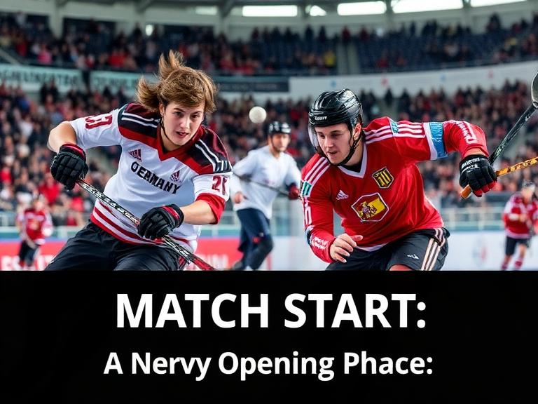 The tense opening minutes as both sides tested each other with caution.