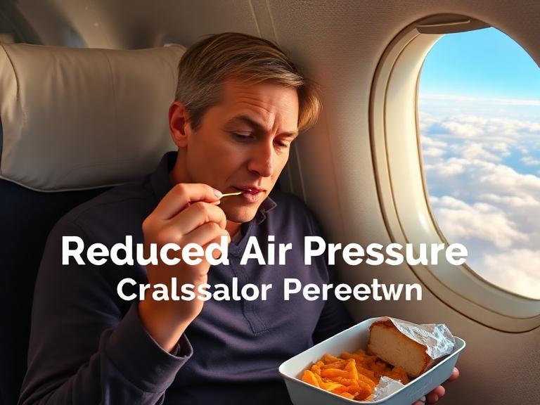 Low pressure alters aroma release and taste perception.