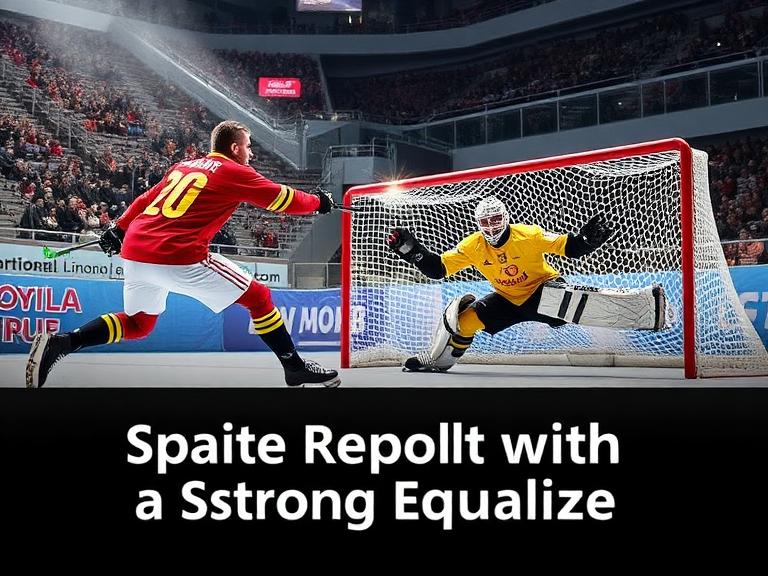 Spain fight back with an impressive goal to level the match.