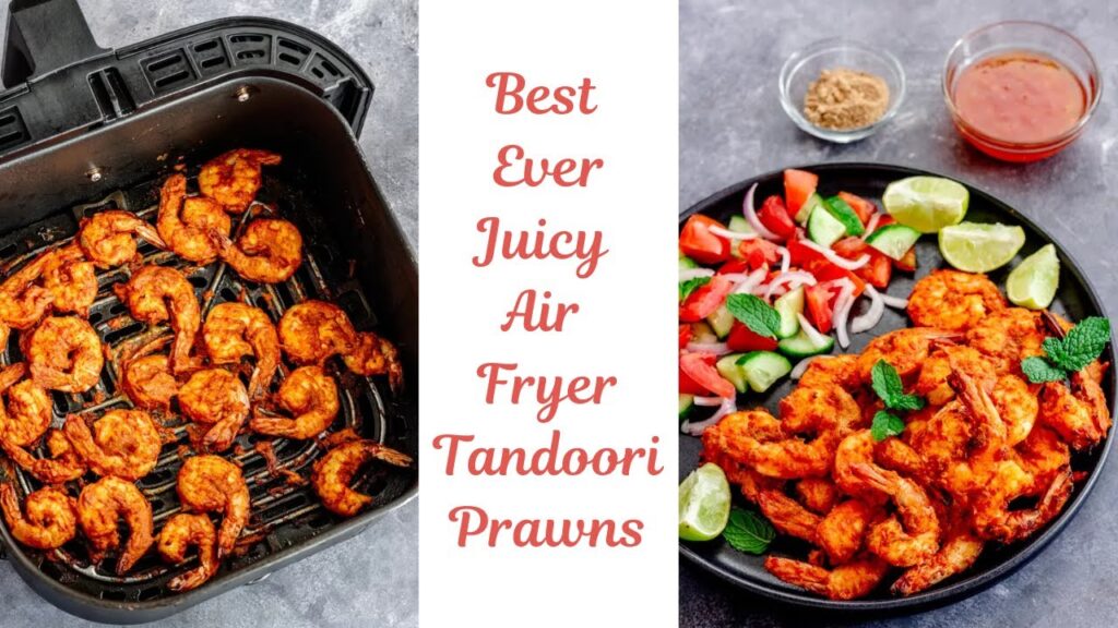 Golden, slightly charred prawns full of flavor.