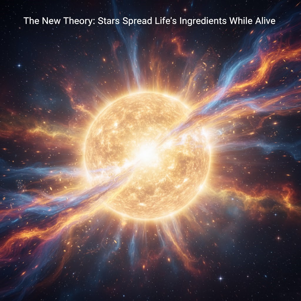 Stars release chemical elements continuously, not just at death, reshaping our understanding.