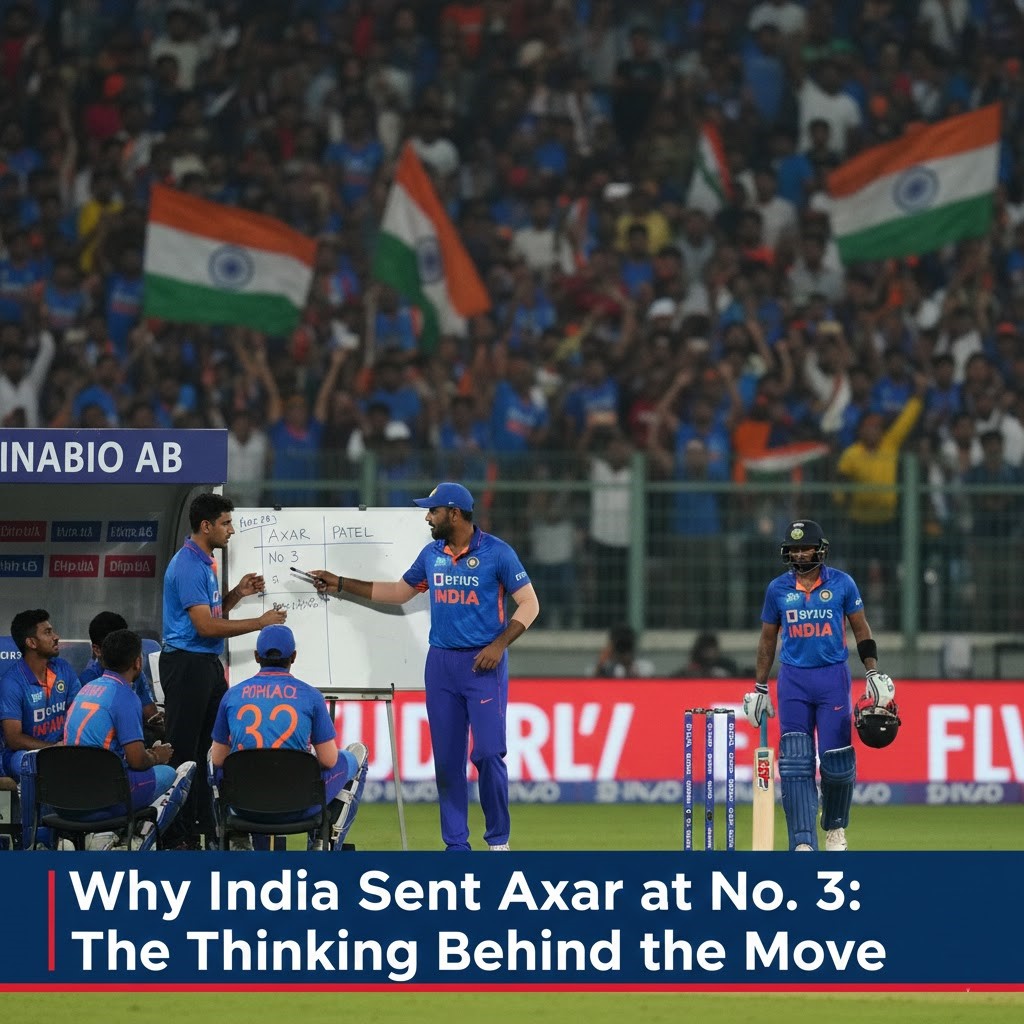 India experimented to balance the lineup and use Axar as a floater in the batting order.