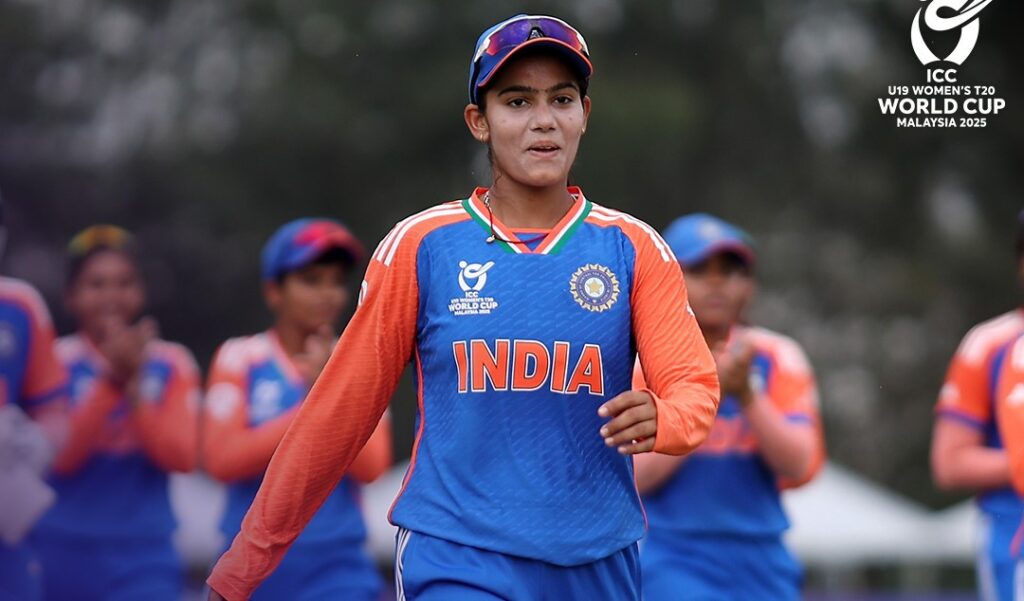 Vaishnavi Sharma relies on accuracy and control, making her a dependable left-arm spinner.