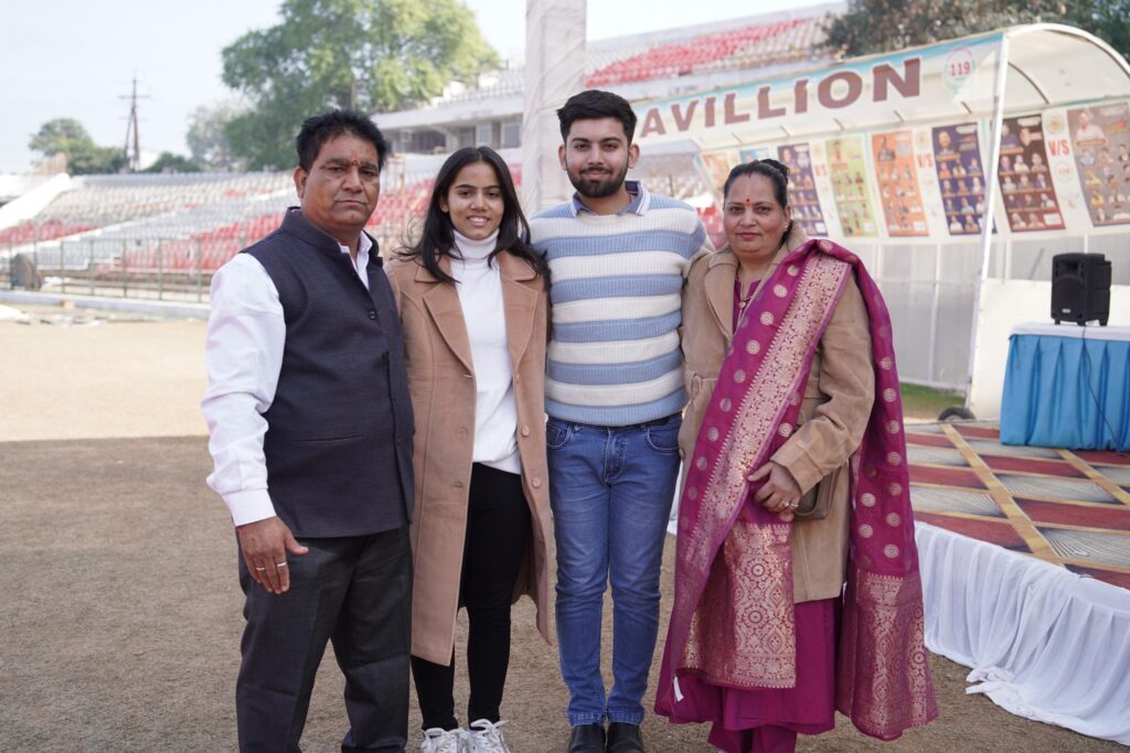 Vaishnavi Sharma Indian Cricketer training with family support during her early cricketing years