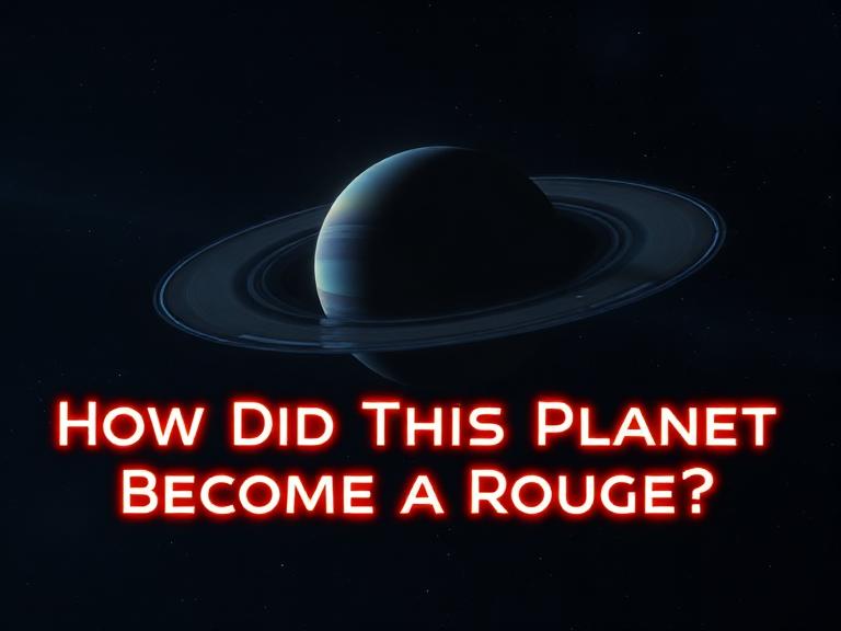 Planet moving away from a faint star system.