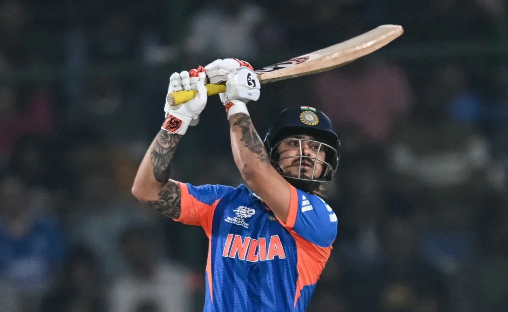 Ishan Kishan T20 World Cup 2026 powerplay: Kishan unleashes aggressive batting, striking consecutive sixes and dominating the powerplay to boost India’s score.