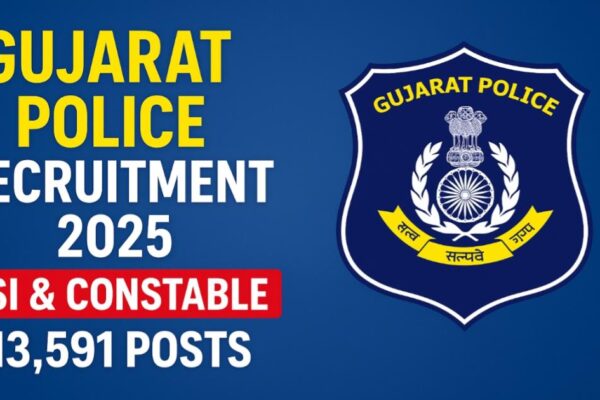 Gujarat Police opens 13,591 PSI and Constable vacancies for online applications in 2025.