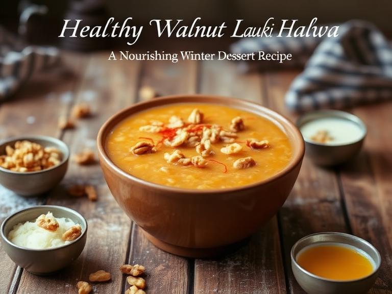 Healthy Walnut Lauki Halwa