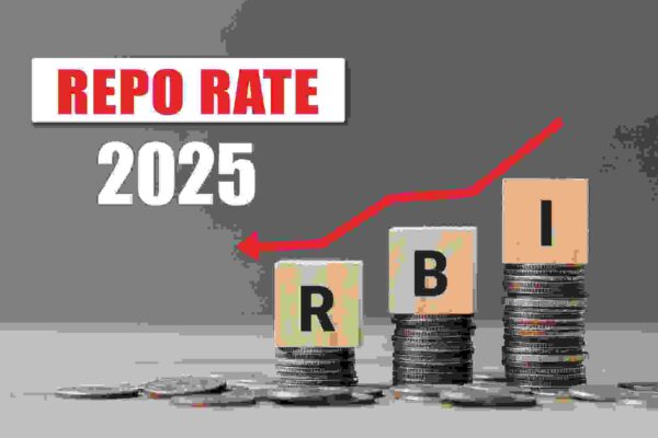 Illustration showing the RBI repo rate cut to 5.25% and its impact on borrowers, savers, and the overall Indian economy, including loans, savings, and economic growth.