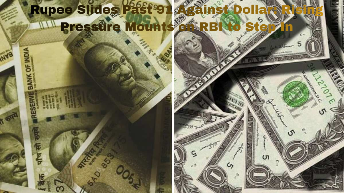 The rupee slipping past ₹91 per dollar heightens market pressure, prompting expectations of decisive RBI intervention to stabilize the currency.