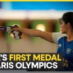 Manu Bhaker Shooting Pistol