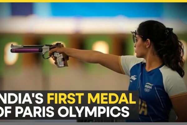 Manu Bhaker Shooting Pistol