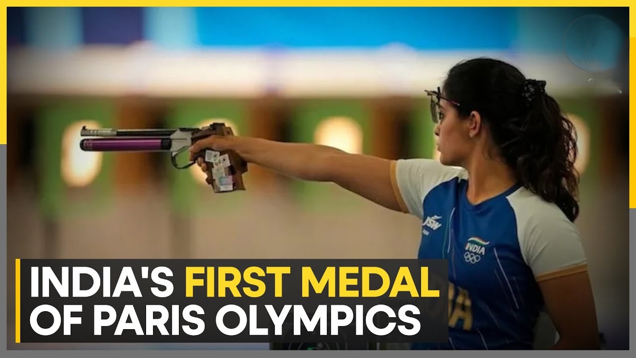 Manu Bhaker Shooting Pistol