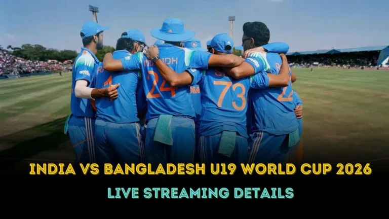 India U19 vs Bangladesh U19 live score U19 World Cup 2026 match banner
