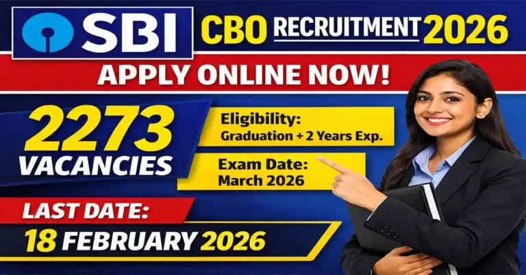 State Bank of India SBI CBO Recruitment 2026 – Apply Online for 2273 Posts