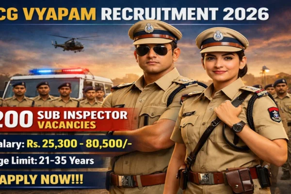 CG Vyapam Sub Inspector Recruitment 2026