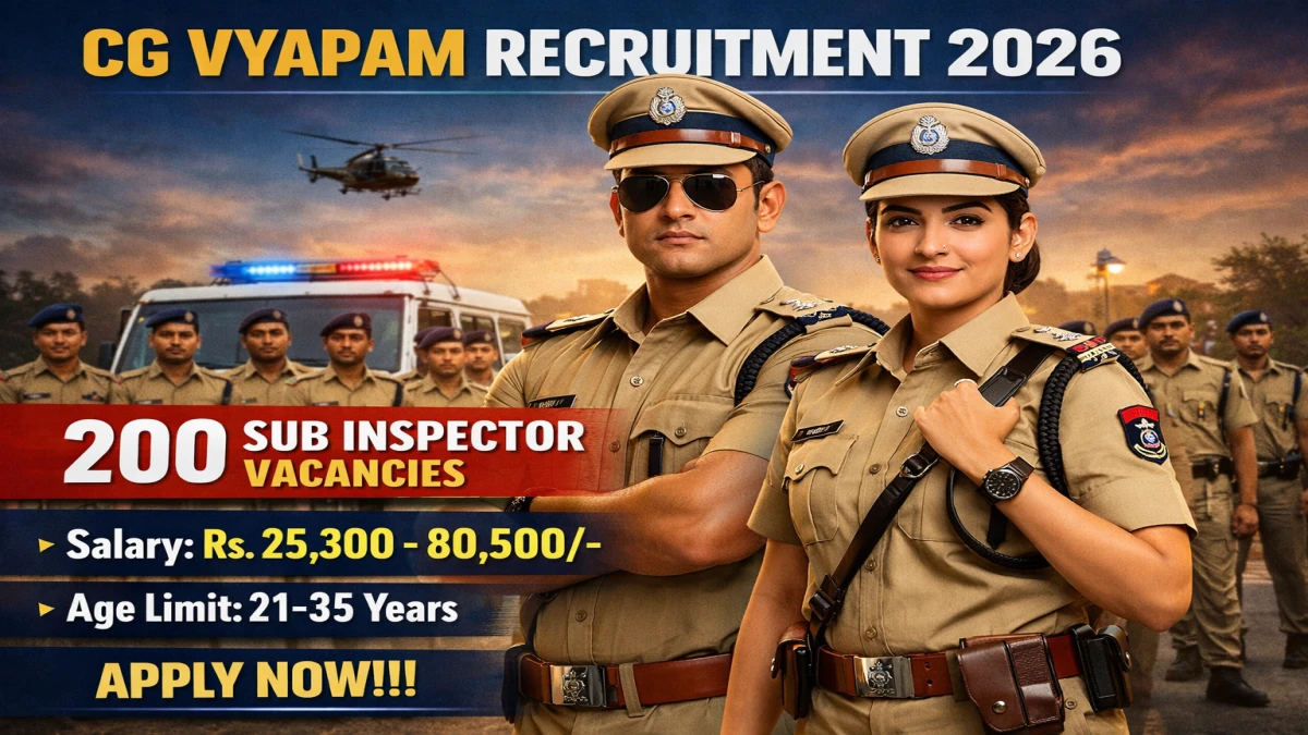 CG Vyapam Sub Inspector Recruitment 2026