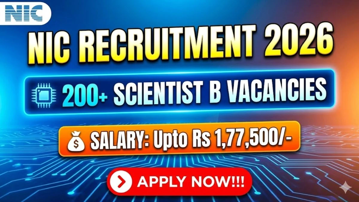 NIC Scientist B Recruitment 2026